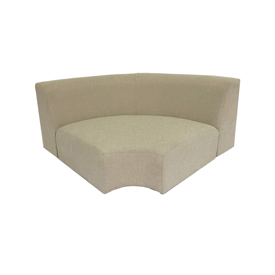 All Weather Outdoor Elementenbank Max Beige Ronde Hoek