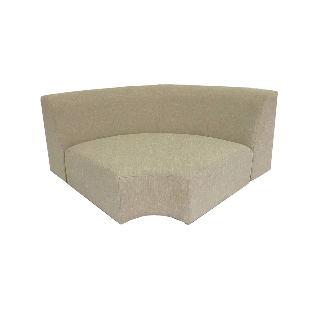 All Weather Outdoor Elementenbank Max Beige Ronde Hoek