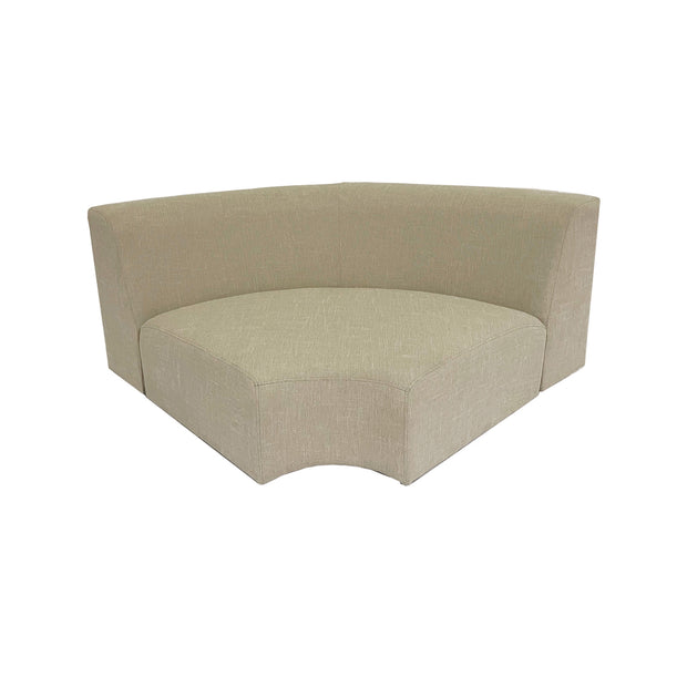 All Weather Outdoor Elementenbank Max Beige Ronde Hoek