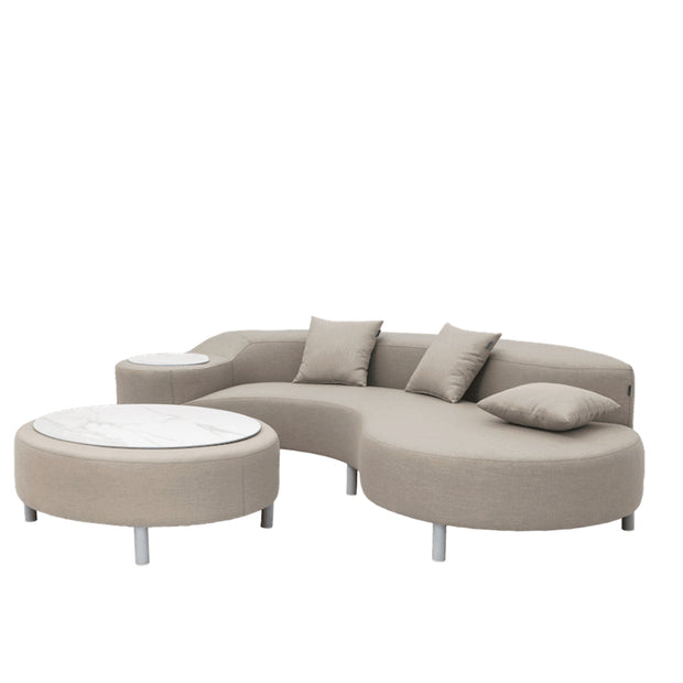 All Weather Outdoor Loungeset Yvonne Bank Beige