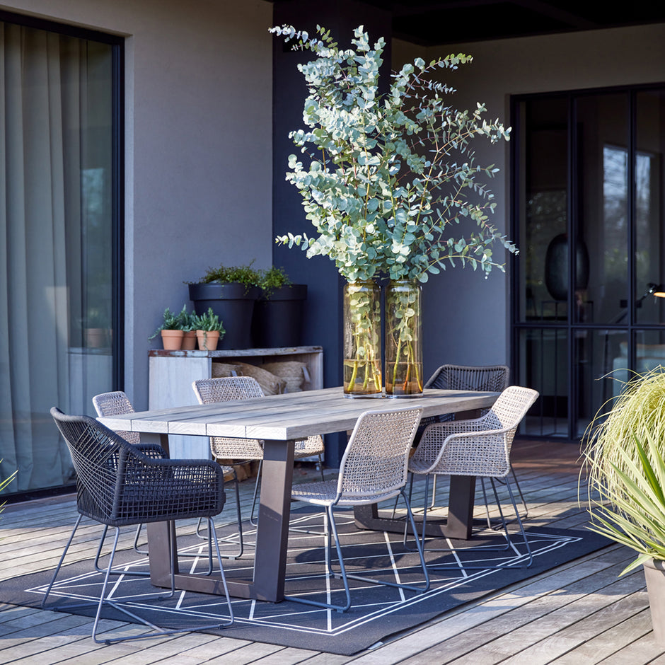 Bondi Beach Outdoor Eettafel 220x100 Grijs