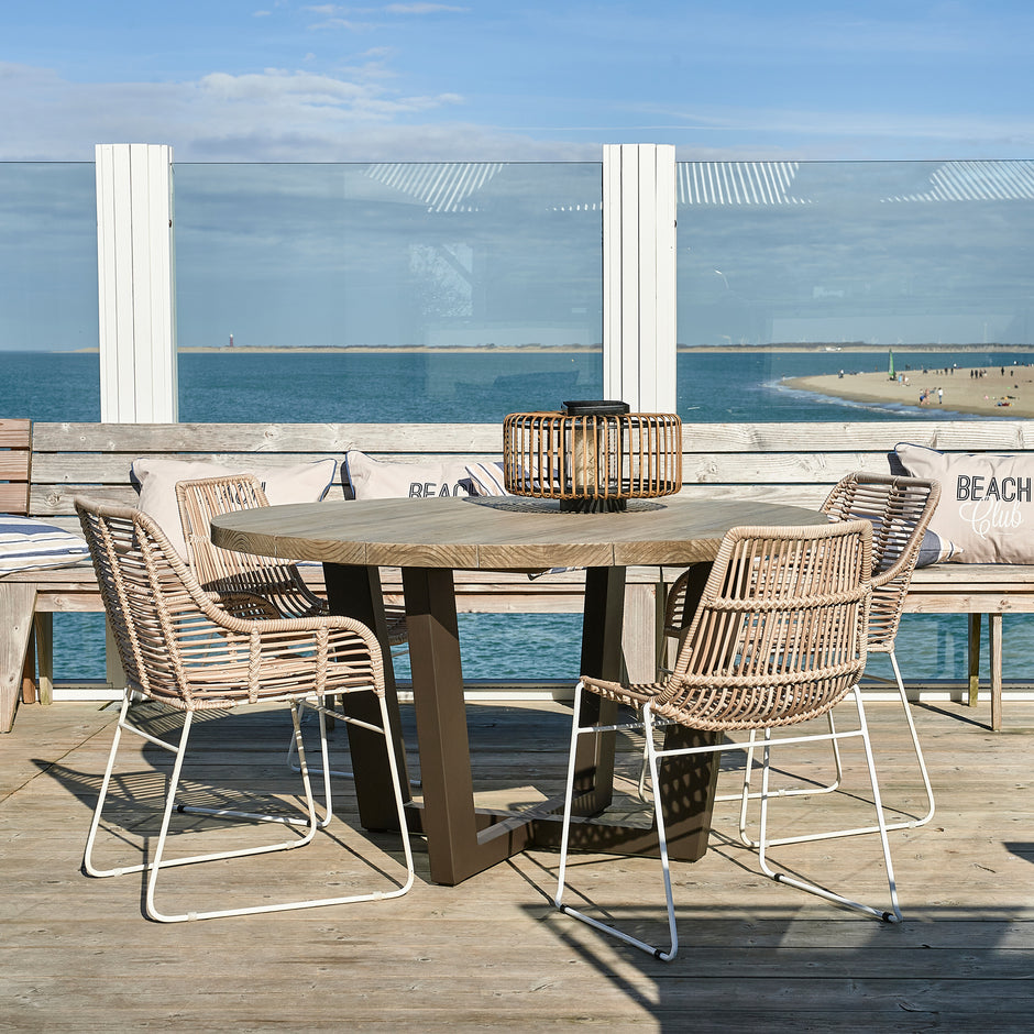 Bondi Beach Outdoor Eettafel 140 Ø Grey