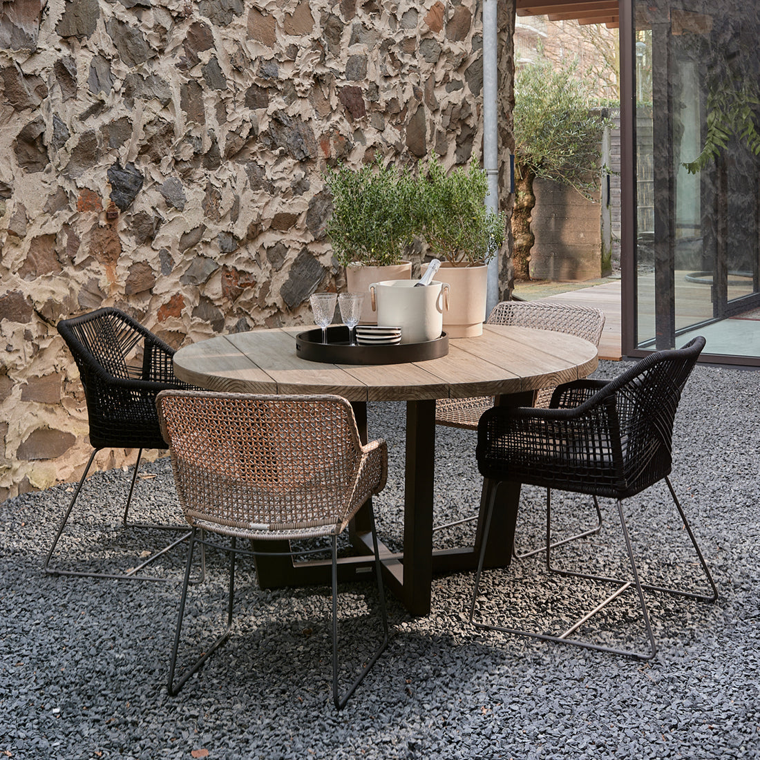 Bondi Beach Outdoor Eettafel 140 Ø Grey