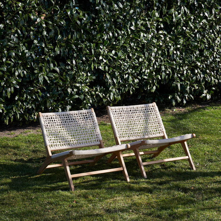 El Nido Outdoor Lounge Chair Ecru