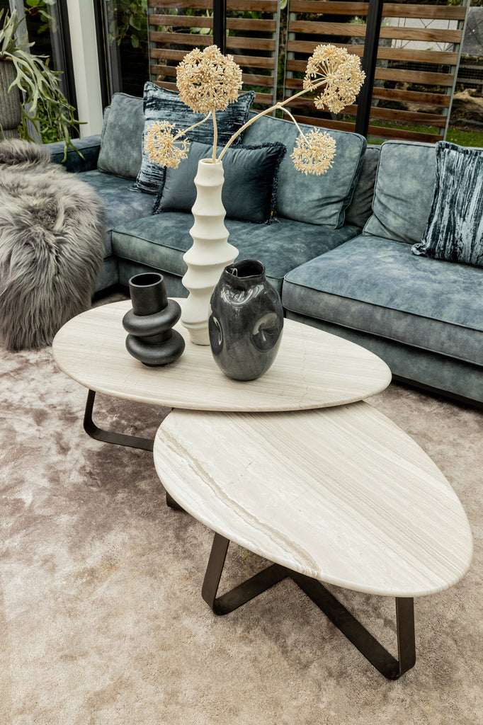 Salontafel Muka Hoog Wit Marmer