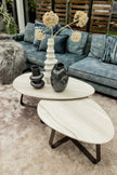 Salontafel Muka Hoog Wit Marmer