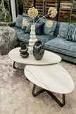 Salontafel Muka Hoog Wit Marmer