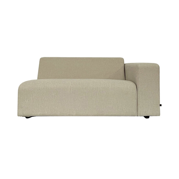 All Weather Outdoor Elementenbank Max Beige Arm Rechts