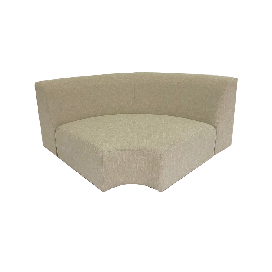 All Weather Outdoor Elementenbank Max Beige Ronde Hoek