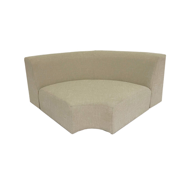 All Weather Outdoor Elementenbank Max Beige Ronde Hoek