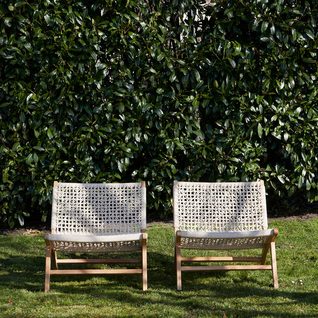 El Nido Outdoor Lounge Chair Ecru