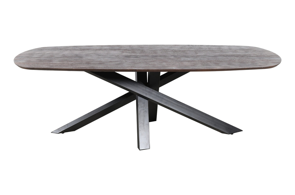 Eettafel Alore Brown Black Ovaal 280 cm