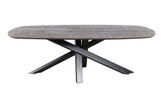 Eettafel Alore Brown Black Ovaal 280 cm