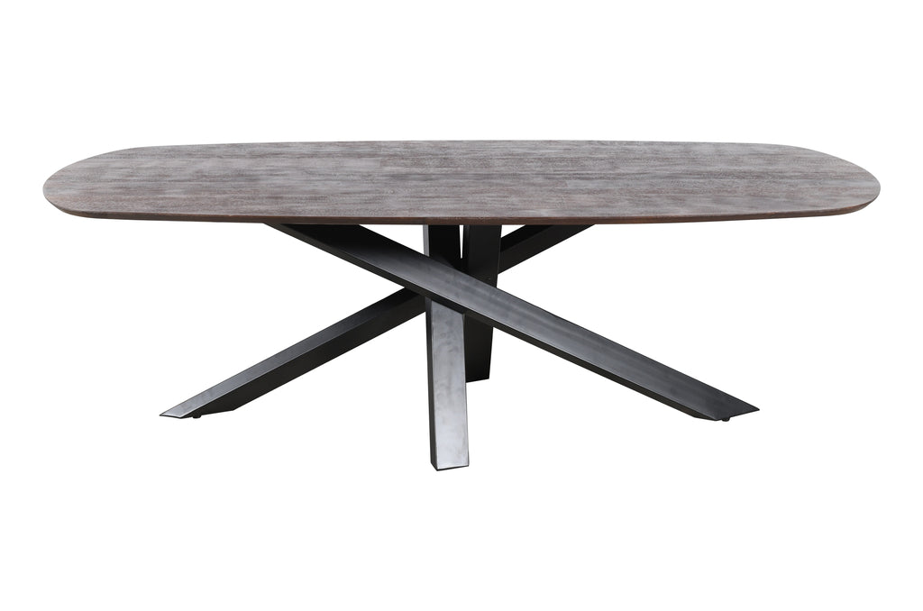 Eettafel Alore Brown Black Ovaal 280 cm
