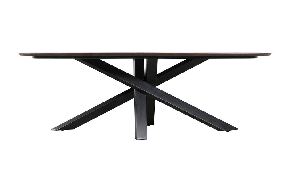 Eettafel Alore Brown Black Ovaal 280 cm