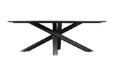 Eettafel Alore Brown Black Ovaal 280 cm