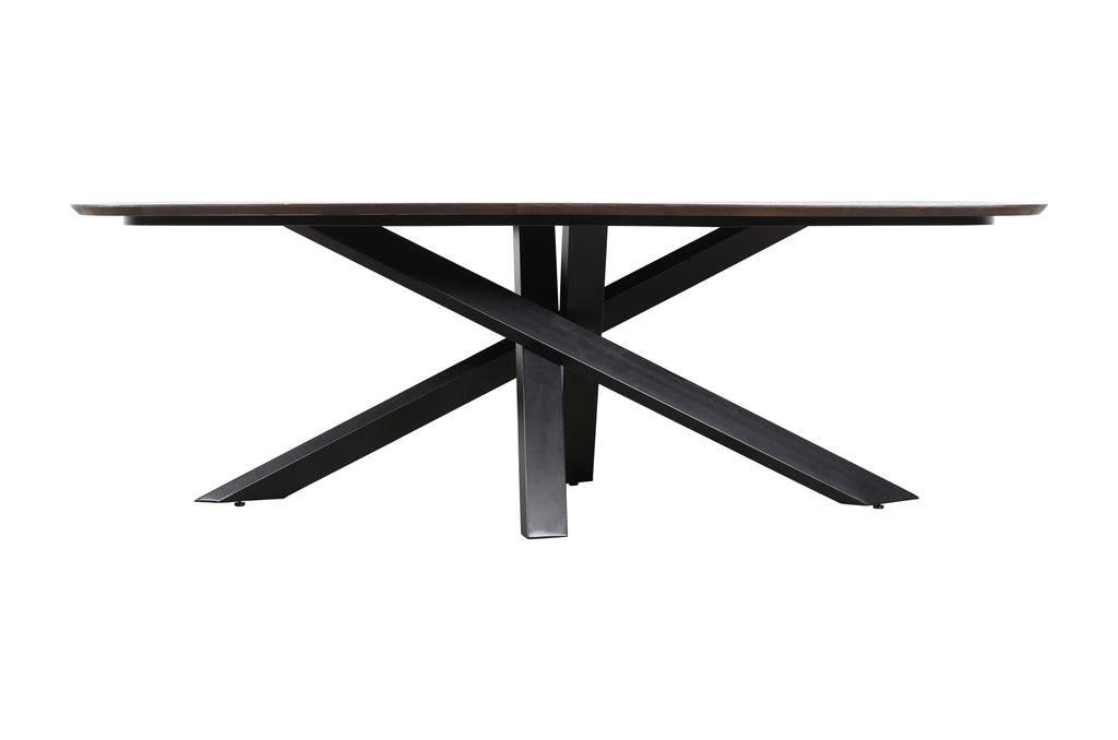 Eettafel Alore Brown Black Ovaal 280 cm