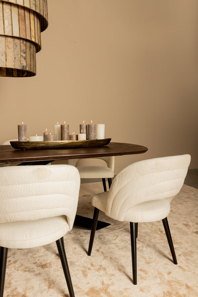 Eettafel Alore Brown Black Ovaal 280 cm