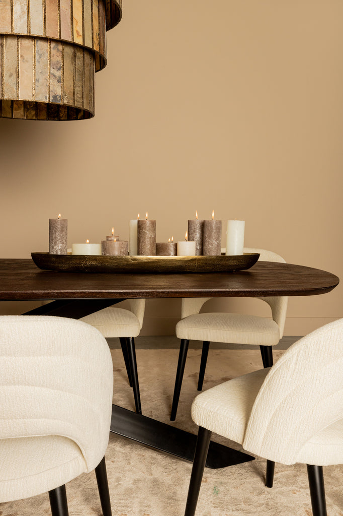 Eettafel Alore Brown Black Ovaal 280 cm