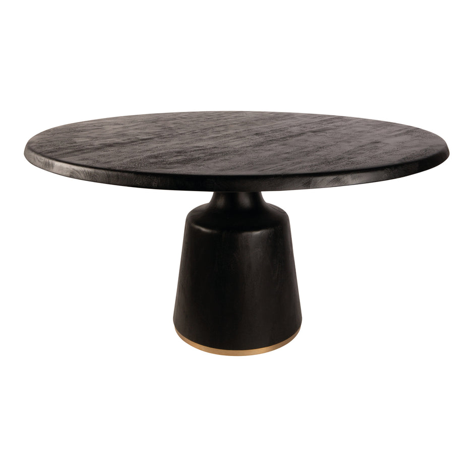 Eettafel Arca Vaes Black / Gold Rond