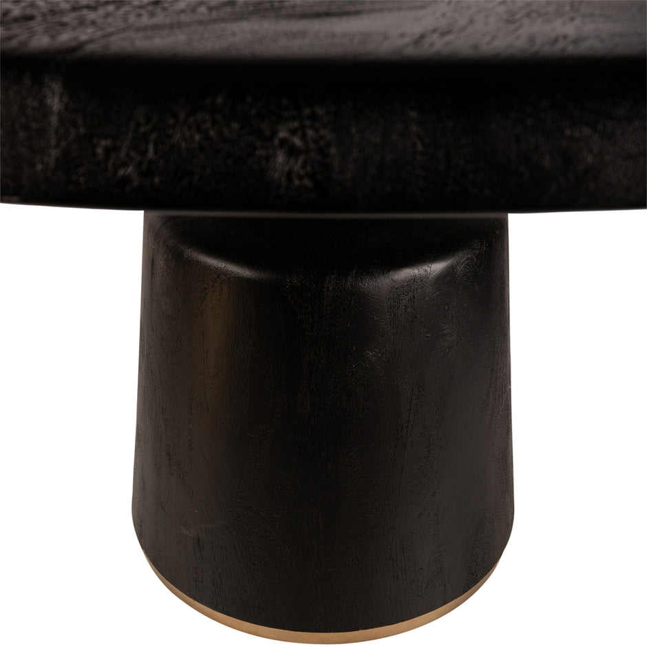 Eettafel Arca Vaes Black / Gold Rond