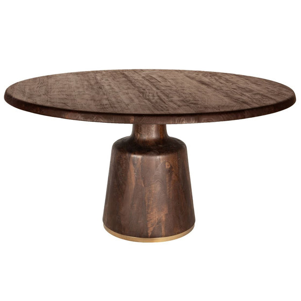 Eettafel Arca Veas Brown-Gold Rond