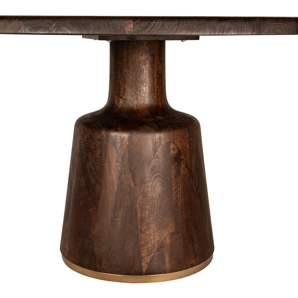 Eettafel Arca Veas Brown-Gold Rond