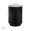 Bijzettafel Hampton 45Ø (Brown)