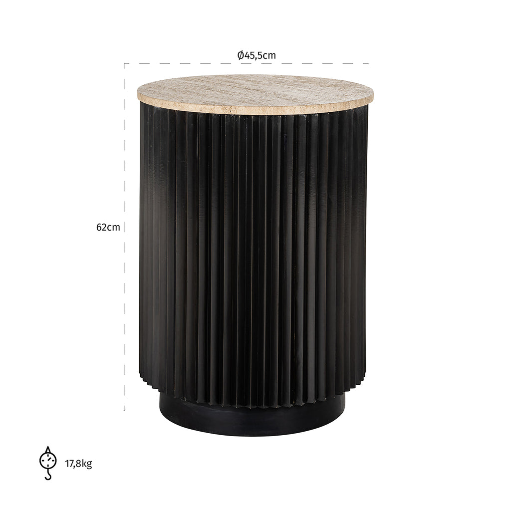 Bijzettafel Hampton 45Ø (Brown)