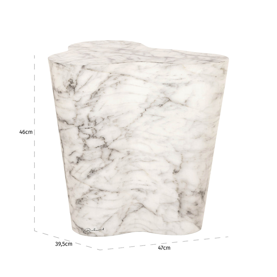 Bijzettafel Rockyard Indoor / Outdoor faux wit marmer (White)