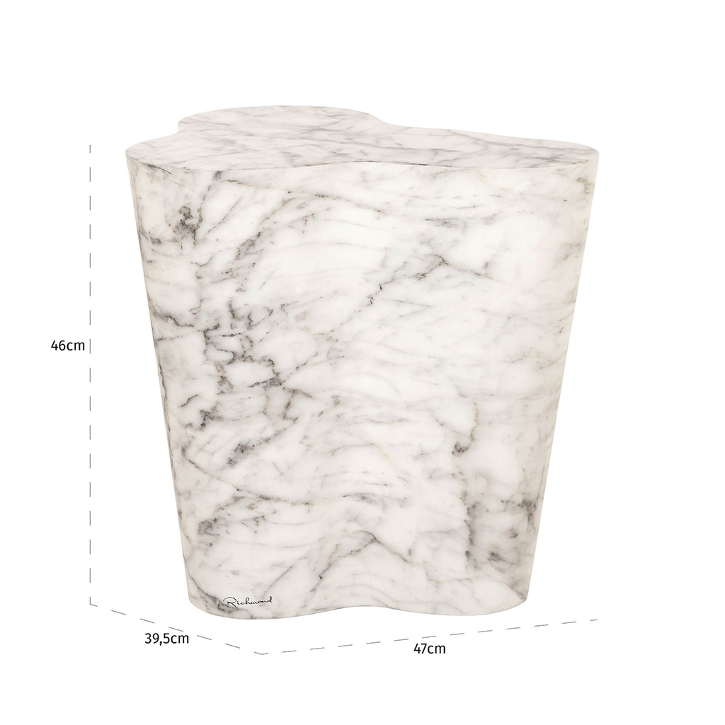 Bijzettafel Rockyard Indoor / Outdoor faux wit marmer (White)