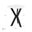 Bijzettafel Trocadero wit (Black/white)