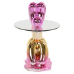 Bijzettafel Usha met glas (Pink)