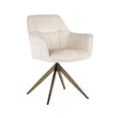 Draaistoel Aline white chenille fire retardant (FR-Bergen 900 white chenille)