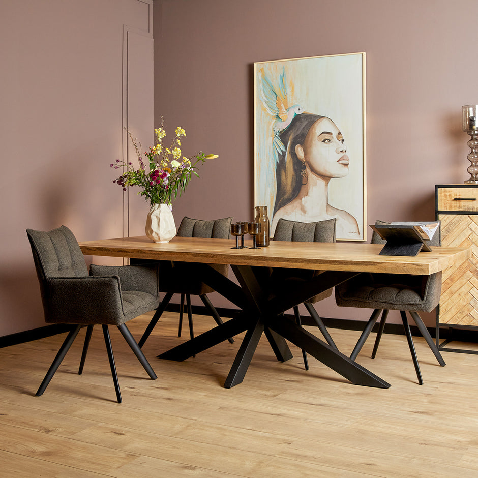 Eettafel Denver | Rechthoek matrixpoot | 180 cm