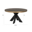 Eettafel Bloomville 140Ø (Black/gold)