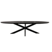 Eettafel Brandy Zwart | 210 cm | Ovaal