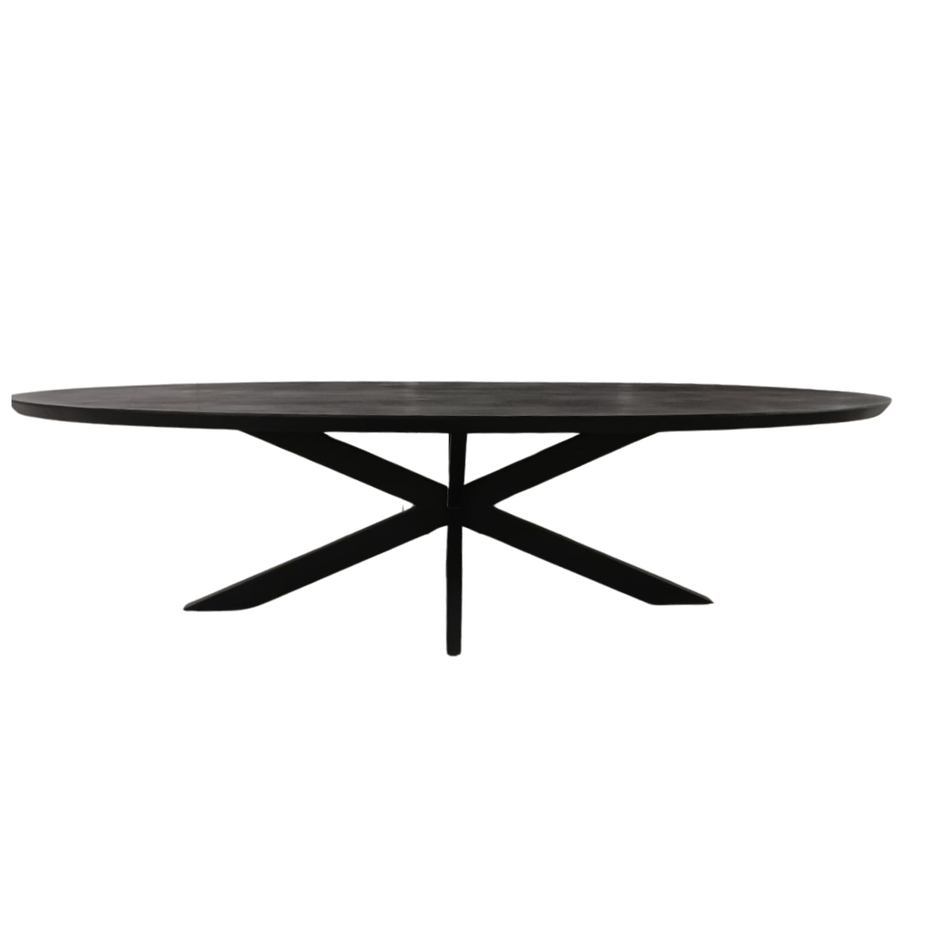 Eettafel Brandy Zwart | 210 cm | Ovaal