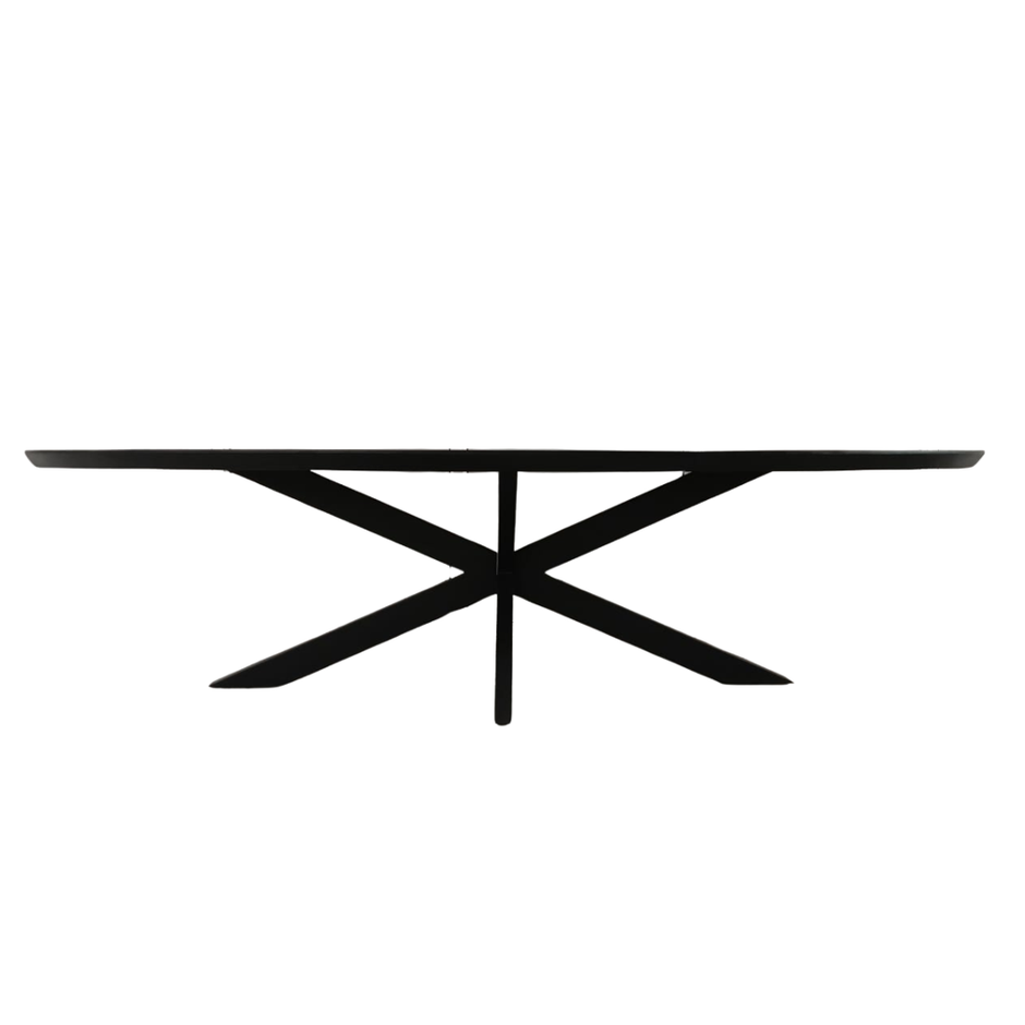 Eettafel Brandy Zwart | 210 cm | Ovaal