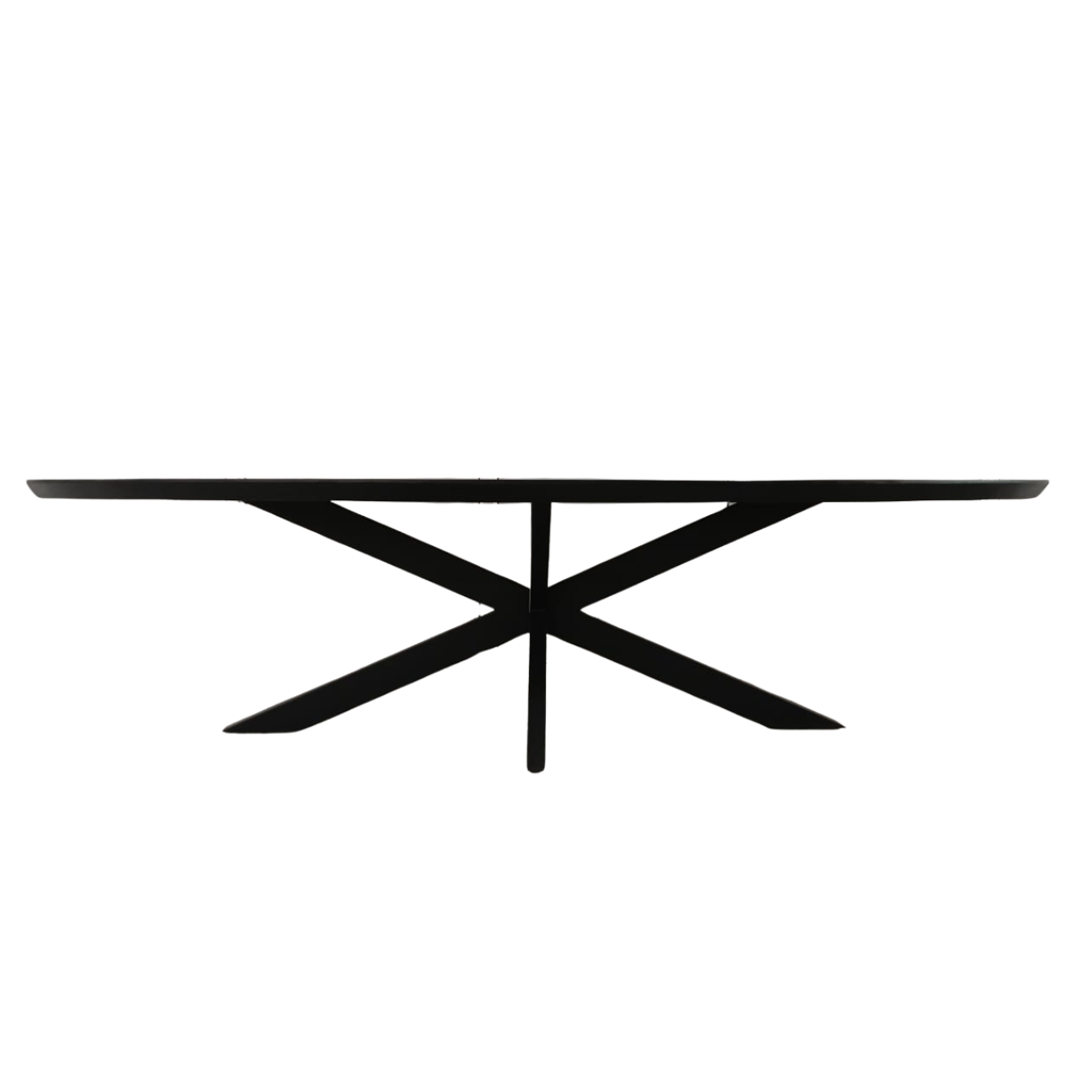 Eettafel Brandy Zwart | 210 cm | Ovaal