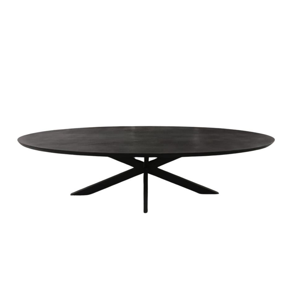 Eettafel Brandy Zwart | 210 cm | Ovaal