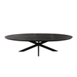 Eettafel Brandy Zwart | 210 cm | Ovaal