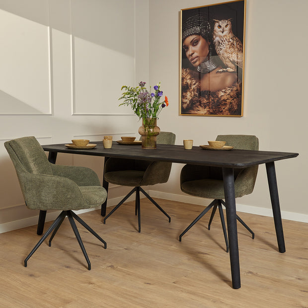 Eettafel Omaha Zwart | 180 cm
