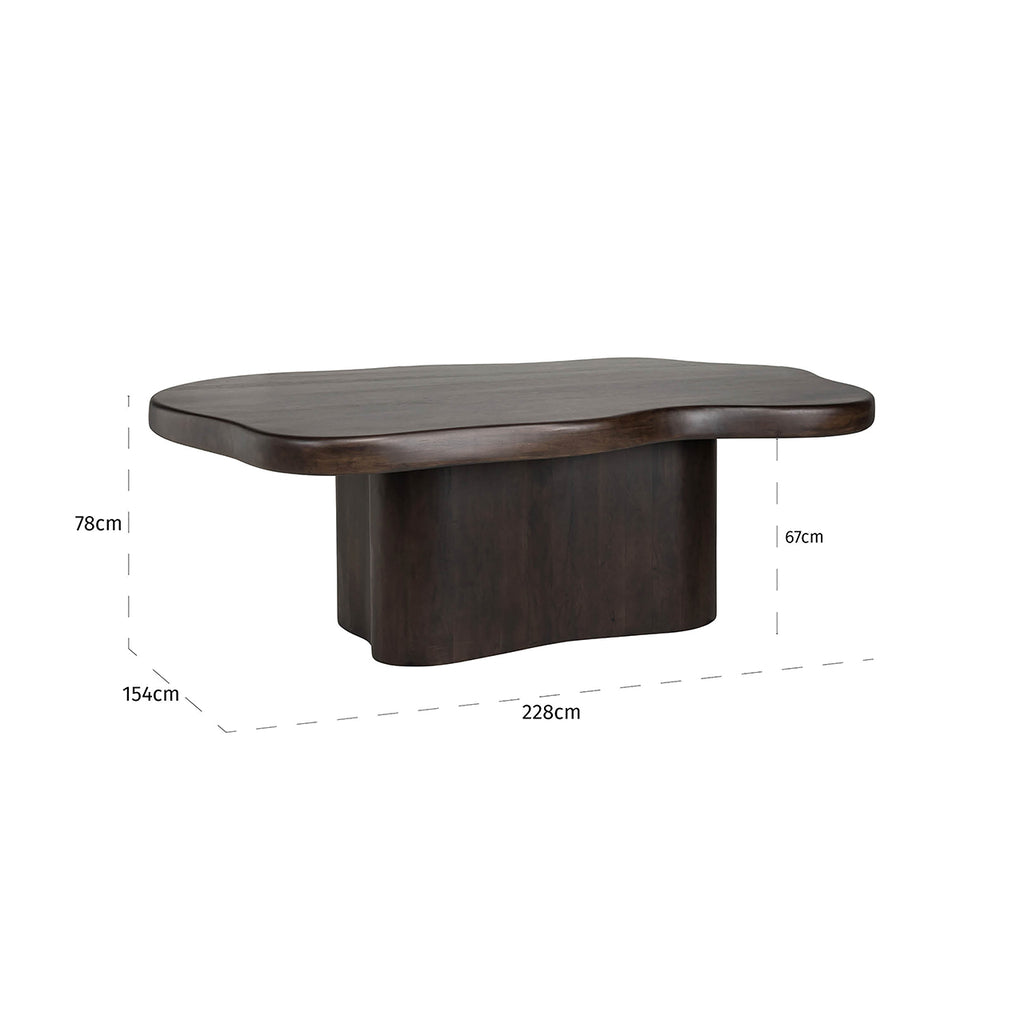 Eettafel Sherman Organisch 230x139 (Brown)