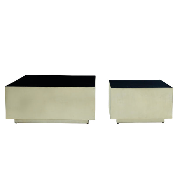 Salontafel Irvy Gold Black Enamel Set Van Twee