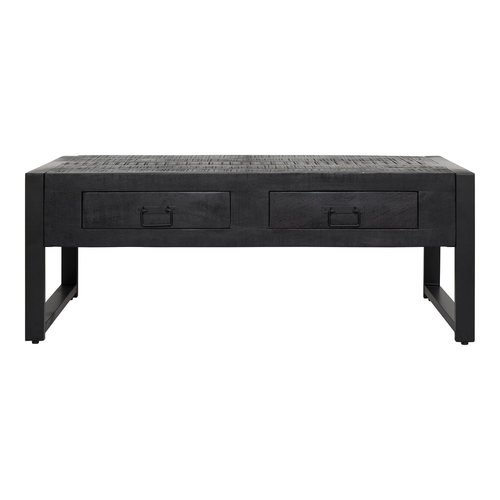 Salontafel Boaz Zwart met 2 lades | 120 cm