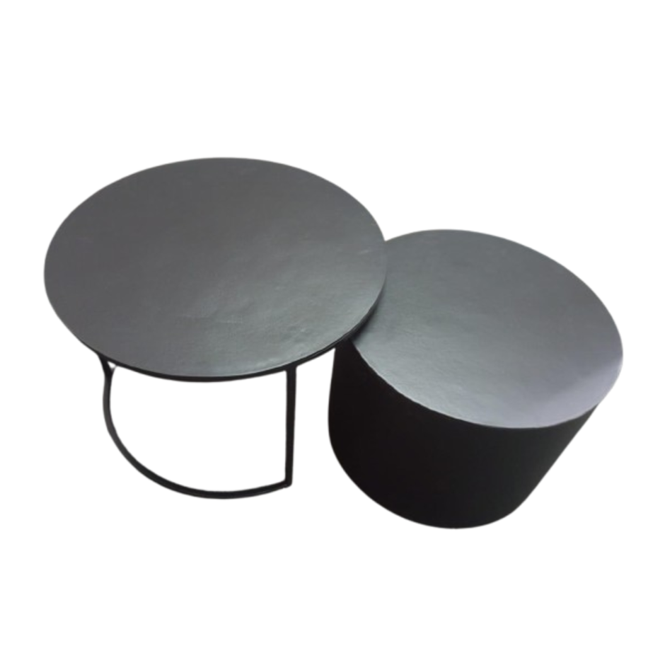 Salontafel Luna | Zwart | Set van 2