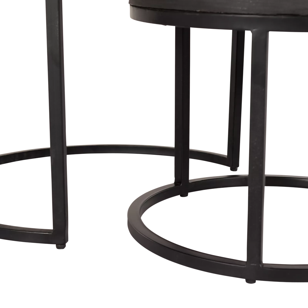 Salontafel set Ora | Zwart Kadappa Steen 60-45 cm