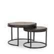 Salontafel set Ora | Zwart Kadappa Steen 60-45 cm
