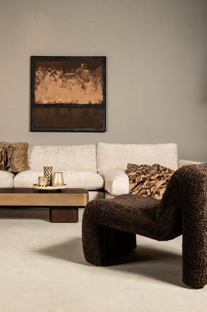 Salontafel Warren 180x45x31 Brown/ Gold